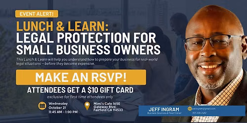 FAIRFIELD, CA | Lunch & Learn: Legal Protection for Small Business Owners