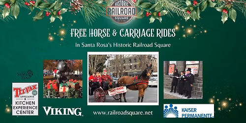 Horse & Carriage Rides in Historic Railroad Square!