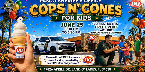 DQ "Cops N' Cones" With Pasco Sheriff's Office