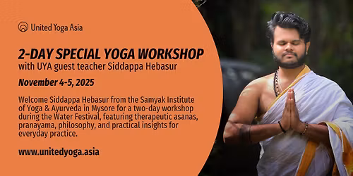 Yoga Workshop with guest teacher Siddappa Hebasur