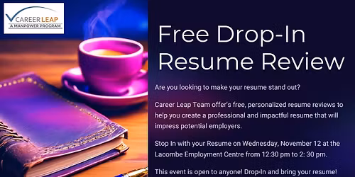 Free Drop-In Resume Reviews
