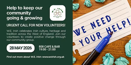 W.E. Irish Volunteer Recruitment Event