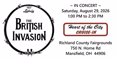 THE BRITISH INVASION in MANSFIELD, OH, for the HEART OF THE CITY CRUISE IN