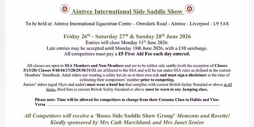 Roses International Sidesaddle Weekend