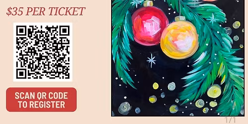 Deck The Halls Paint N Sip Class