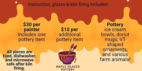 A Maple Glazed Paint-Your-Own Pottery Pop-Up!