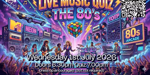 SOLD OUT - Live Music Quiz - The 80's