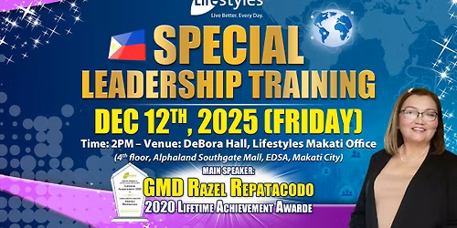 SPECIAL LEADERSHIP TRAINING - DECEMBER 12, 2025