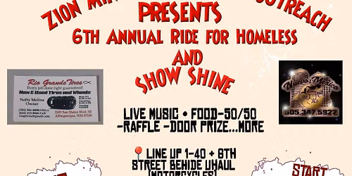 6th Annual Ride for the Homeless & Show & Shine
