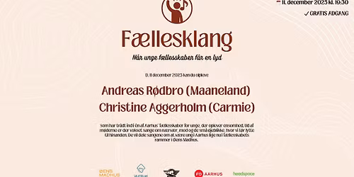 F\u00c6LLESKLANG \/\/ Andreas R\u00f8dbro & Christine Aggerholm \/\/ \u00d8ens Madhus