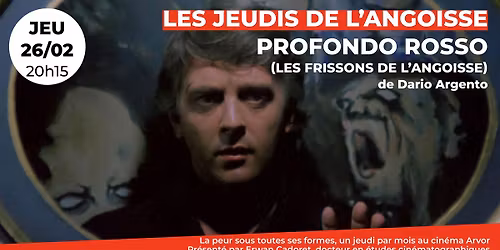 Les Jeudis de l'angoisse : Profondo Rosso de Dario Argento