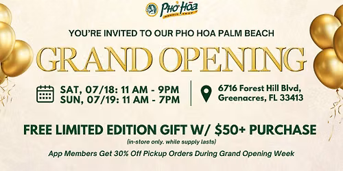 Pho Hoa Palm Beach Grand Opening! \ud83c\udf89