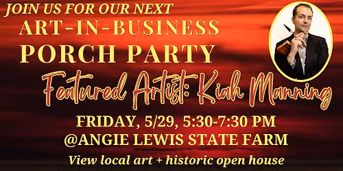 Art-in-Business Porch Party & Open House: Kiah Manning