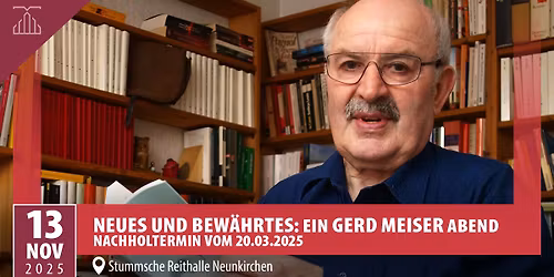 Neues und Bew\u00e4hrtes: Ein Gerd Meiser-Abend (Neuer Termin: 13.11.25)