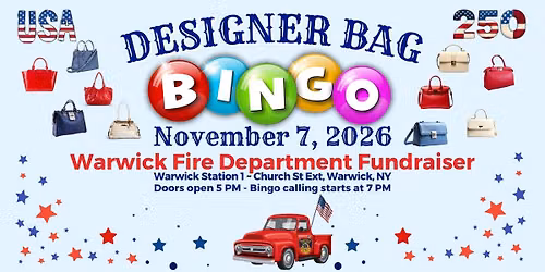 Warwick Fire Department Designer Bag Bingo