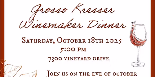 Harvest Winemaker Dinner 2025