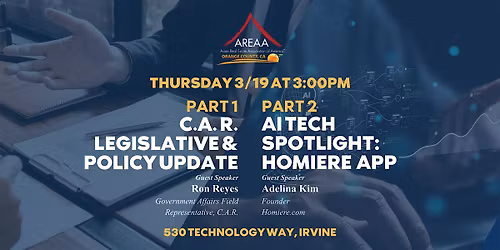 AREAA OC C.A.R. Legal Update and Tech Spotlight Event