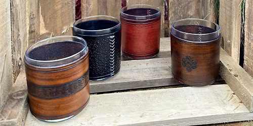 Leather whisky tumbler workshop