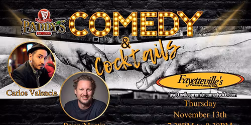 Comedy & Cocktails with Carlos Valencia and Brian Martin