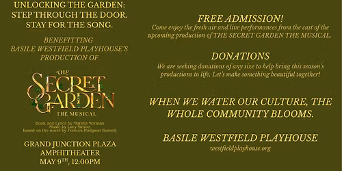 THE SECRET GARDEN Musical Preview: Free Outdoor Concert!