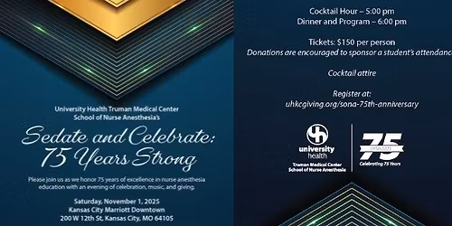 Sedate and Celebrate: 75 Years Strong
