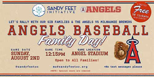 Sandy Feet Angels Baseball Family Day