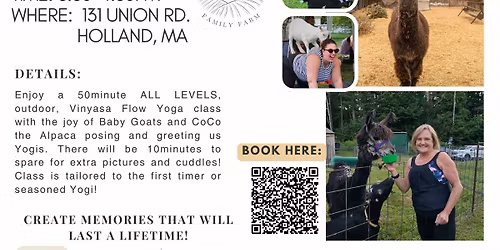 Goat Yoga w/ Special guest Alpaca Cocoa!
