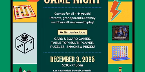 Extension Waukesha County 4-H Project Night: Game Night