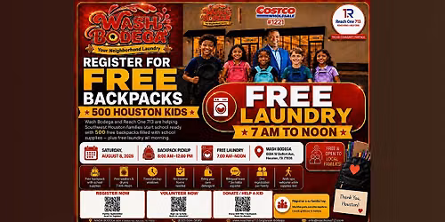 Free Back-to-School Backpack Giveaway & Laundry Day Wash Bodega ReachOne713