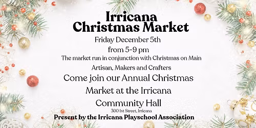 Irricana Annual Playschool Christmas Market 