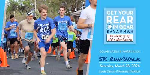 Get Your Rear in Gear Savannah 2026 5K Run\/Walk
