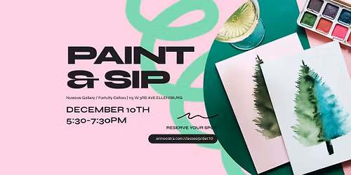 Paint + Sip \u2022 Wine and Holiday Cards!