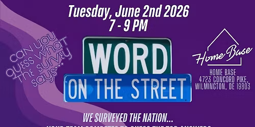 Word on the Street (Family Feud Style Trivia) Event 7 PM - 9 PM