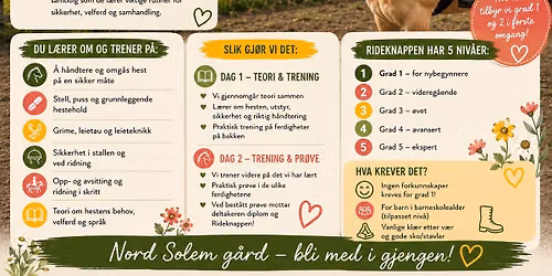 Rideknappen grad 1 i h\u00f8stferien