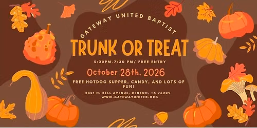 Gateway United Baptist Church Trunk or Treat