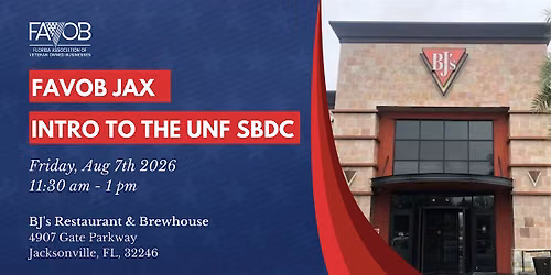 FAVOB Jax: Intro to the UNF SBDC
