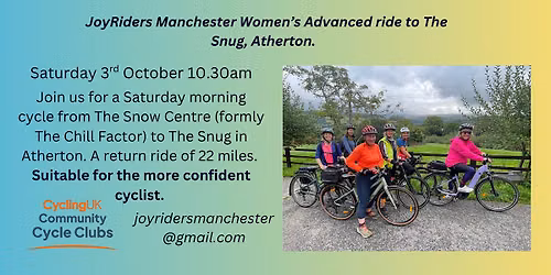 Joyriders Manchester Women's Advanced ride toThe Snug
