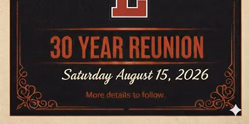 LHS Class of 96, 30 year reunion 