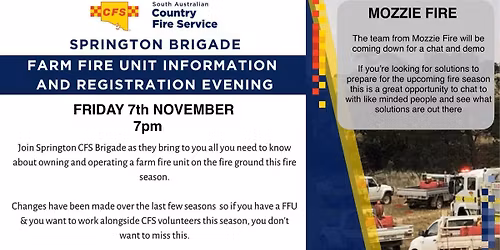 FARM FIRE UNIT REGISTRATION SPRINGTON