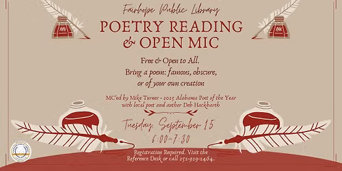 Poetry Reading & Open Mic Night