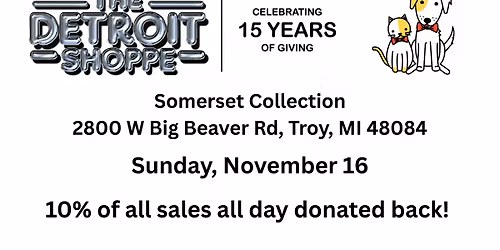 Community Friends Month Detroit Shoppe Somerset Fundraiser