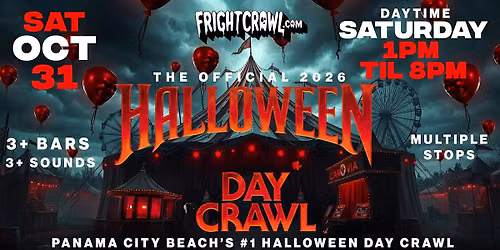 The Fright Crawl | Panama City Beach Halloween Day Bar Crawl 2026 | Sat, Oct 31