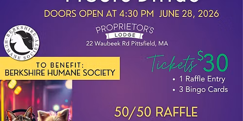 MUSIC BINGO to Benefit Berkshire Humane Society