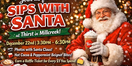 Sips with Santa at Thirst in Millcreek!