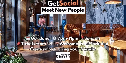 GetSocial Drinks | Meet New People & Make Friends (20s\u201340s) \ud83c\udf79