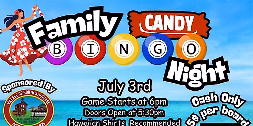 Luau Family Candy Bingo Night