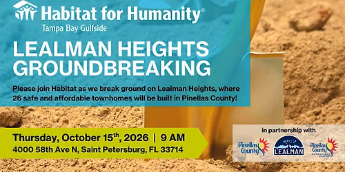 Lealman Heights Townhomes Groundbreaking