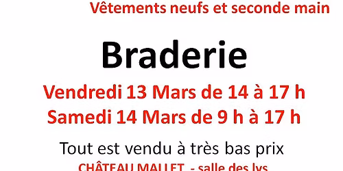 Braderie du secours populaire "Antenne de Cournonterral"