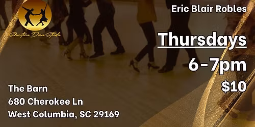 West Coast Swing Classes, May\/June @Hugh Dimmery Memorial Center aka The Barn