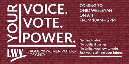 Your Voice | Your Vote | Your Power: Ohio Wesleyan University